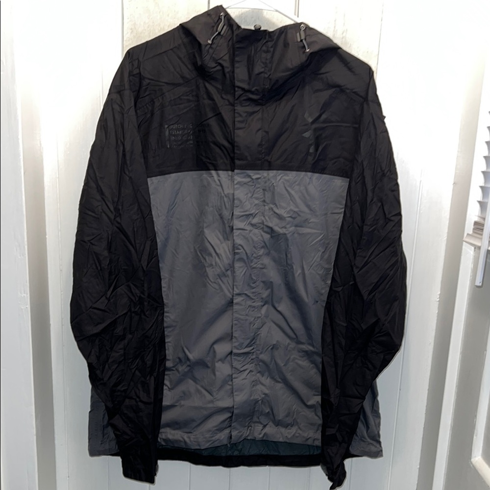 Dutch Bros Black and Gray Windbreaker with Hood